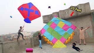 20 Feet Monster Kite Fire Abubaker | 20 Feet Gudda Flying Nasir