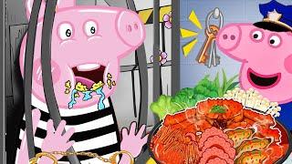 애니메이션 먹방 Police vs Thief Mukbang Challenge -PEPPA PIG Mukbang Convenience Store - ASMR Mukbang