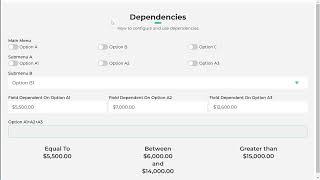 Configuring Fields Dependency in the Calculated Fields Form plugin