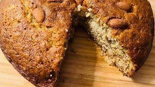 Banana Almond Cake Recipe | Almond Cake | Ripen Banana and Almonds