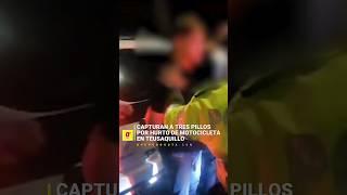 captura de tres sujetos que, minutos antes, habían robado una motocicleta en Teusaquillo.