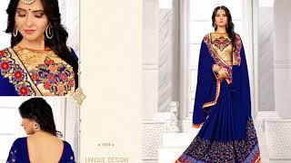 Richmond Fabric With heavy embroidery saree and work BLOUSE.... BY AJMERA FASHION