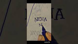 writing NEHA name. comment your name. #logo#logodesign#name #namelogodesign#design #shorts#trending