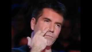 simon cowell gives 12 year old boy the finger during audition