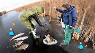 РЫБАЛКА на ПОДЛЁДНЫЕ ЖЕРЛИЦЫ... ДЕД ПОЙМАЛ МОНСТРА!!! ЩУКА на ЖЕРЛИЦЫ в ЗАЛИВАХ ДОНЦА