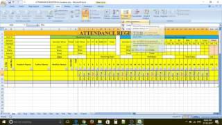 How to make / Prepare Attendance Register for students in Excel | venkatbta | very useful to schools