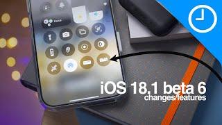 iOS 18.1 Beta 6 - changes and features!