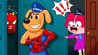 Papillon Discovers Labrador Is A Spiderman?- Very Happy Story - Sheriff Labrador Police Animation