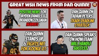 GREAT J.Daniels & B.Coleman Injury Update! WSH's Trade Deadline Strategy! Quinn FIGHTING for Rookie