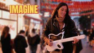 This Girl Plays the STRANGEST Guitar Ever... and Sounds INCREDIBLE! | John Lennon - Imagine