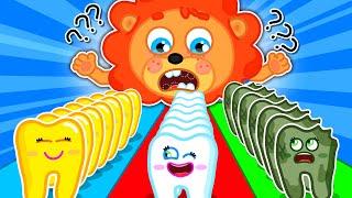 Pequeño Leon | Aprende a tratar tus dientes a tiempo | Dibujos animados | Video Para Niños