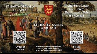 ️ Choral Evensong & Sermon on the Twenty-First Sunday after Trinity