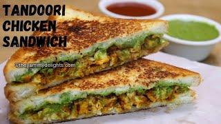 Tandoori chicken sandwich | Grilled chicken sandwich recipe | easy tandoori chicken sandwich