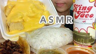 Asmr King Taco Beef Burritos Eating Sounds TACOS, NACHOS WITH CHEESE (No Talking)