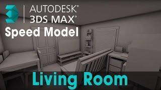 low poly Living room speedbuild