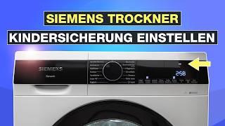 Siemens Trockner Kindersicherung deaktivieren und aktivieren - IQ500 - Testventure