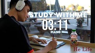 1 HOUR STUDY WITH ME | Calm Piano  | Learn Korean | Pomodoro 25/5