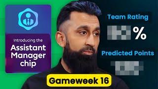 FPL Salah Reacts To The New ASSISTANT MANAGER Chip | Gameweek 16 Team Reveal! | FPL 2024/2025