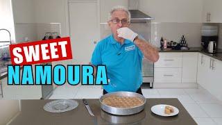 How to Make Namoura (Basbousa) a Yummy Lebanese Middle Eastern Sweet! With the Funniest Bloopers