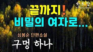 아낌없이 사랑했던 그 시절. 오밤중에 달빛에 끌려 그의 자취방을 찾아간 것이... [구멍 하나 - 심봉순 단편소설 ] #하소담오디오드라마 | 책읽어주는 여자 하소담 오디오북