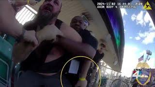 Man tased at Georgia-Florida game shouted death threat, racial slurs at officer, footage shows