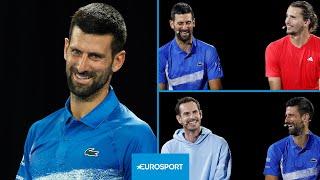 "NOVAK WILL WIN FIVE MORE GRAND SLAMS"  | Djokovic, Murray & Zverev chat ahead of Australian Open