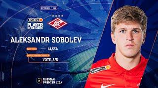 Aleksandr Sobolev is the best Player of September 2022 | RPL 2022/23