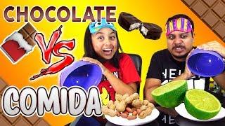 CHOCOLATE VS COMIDA - DESAFIO DE PÁSCOA | COISAS DA LUNA