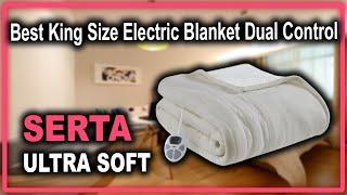 Serta Reversible Fleece to Sherpa Ultra Soft Blanket - Best Electric Blanket with Dual Control