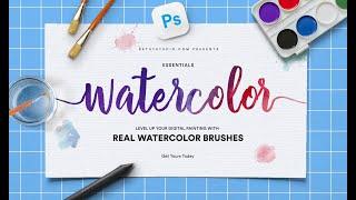 Essentials Watercolor Brush Set for Photoshop (Promo)