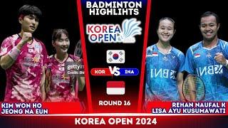 Kim / Jeong (KOR) vs Rehan / Lisa (INA) | Korea Open 2024 Badminton