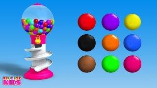 Colors for Children to Learn with Gumball Machine - Learning Colors Videos for Children