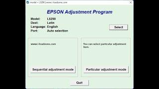 How to Reset Epson L5290 with Resetter