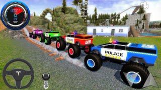 Juegos De Carros - Police Monster Trucks Impossible Driver #2 - Car Extreme Racing Android GamePlay