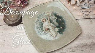 Reverse Decoupage on Glass using Rice Paper by Iveta Ziedina