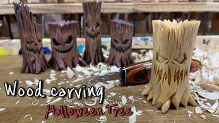 [우드카빙]할러윈 유령나무-Carve a Holloween Tree