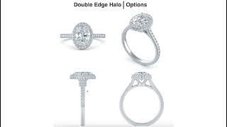 Double Edge Halo Options For A Diamond Ring | Double Edge Halo Engagement Ring