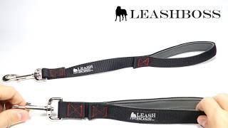 Short Dog Leash with Padded Handle - Leashboss 12 Inch & 18 Inch Leashes for Large Dogs