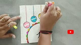 DIY Christmas card at home  / Christmas greeting card  #diy #viralvideo