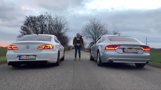 Audi A7 3.0TDI (chip) vs VW CC 3.6FSI Drag race 2022