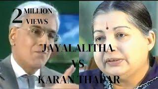 Jayalalitha's Bold Speech against a reporter Karan Thapar.