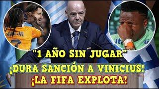 ¡LA FIFA EXPLOTA! DURA SANCIÓN a VINICIUS por su AGRESIÓN vs VALENCIA ¡1 AÑO SIN JUGAR FUTBOL!