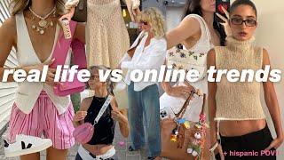 real life vs online fashion trends *extremely different*