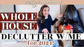 ️DECLUTTERING MY ENTIRE HOUSE BEFORE 2024! Extreme Decluttering Motivation Messy To Minimal Mom