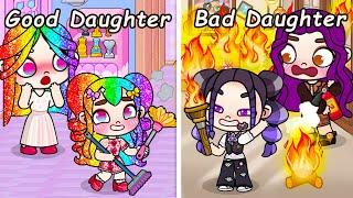 Good Daughter VS Bad Daughter | Sad Story | Avatar World | Pazu Games