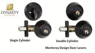 Dynasty Hardware Monterey Door Levers, Aged Oil Rubbed Bronze