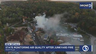 VIDEO: Air quality monitored after Uncasville fire