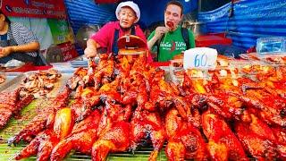 Thai Street Food - DINO BARBECUE at Thailand’s Extreme Food Fair!!