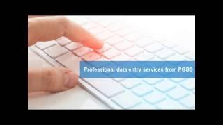 Outsource Data Entry services to PGBS