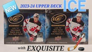  COOL! NEW BEDARD HUNT  2023-24 UPPER DECK ICE  HOBBY BOX (x2) BREAK with REDEMPTION RC AUTO HIT!